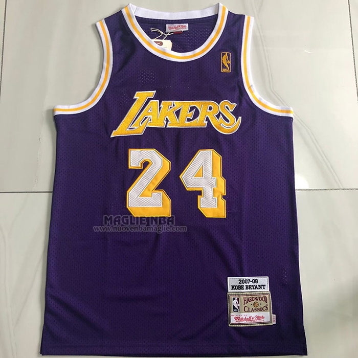 Maglia
 Kobe Bryant NO 24 Los Angeles Lakers Mitchell & Ness 2007-08 Viola
